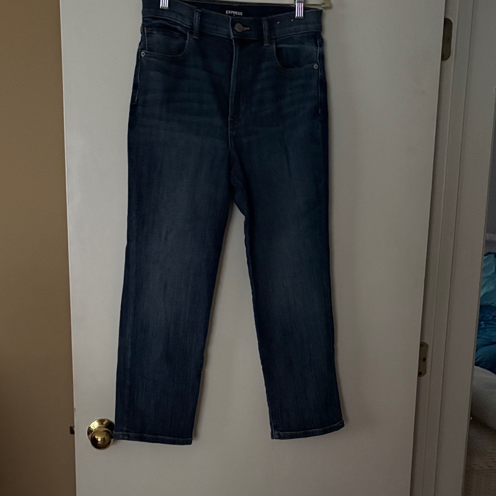 Express women’s Deep Indigo Straight Jeans